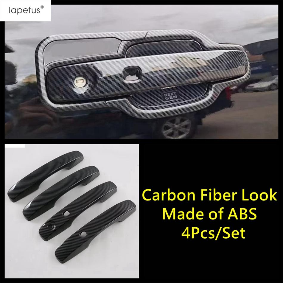 Door Handle Bowl / Rearview Mirror Shell Decoration Cover Trim For Ford Ranger  2024 2025 Carbon Fiber Exterior Accessories