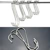 S Hanger Stainless Steel Coat Scarf Bag Keys Hook Kitchen Bathroom Storage Organizer Hanging Holder Organizing Reusable
