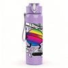 1PC Rainbow Planet Abstract Art 750ml Color Plastic Sports Water Bottle Leakproof Flip Straw Lid Suitable for Sports Office Home Use