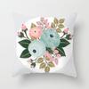 Abstract Floral Pattern Pillowcase Vintage Watercolor Floral Bird Cushion Cover Home Sofa Car Office Party Decor Accessories