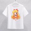 Sailor Moon Children Cotton Tshirt Cartoon Print Short Sleeve Tees Kawaii Pullover Girls Summer Casual Tops Kids Birthday Gifts