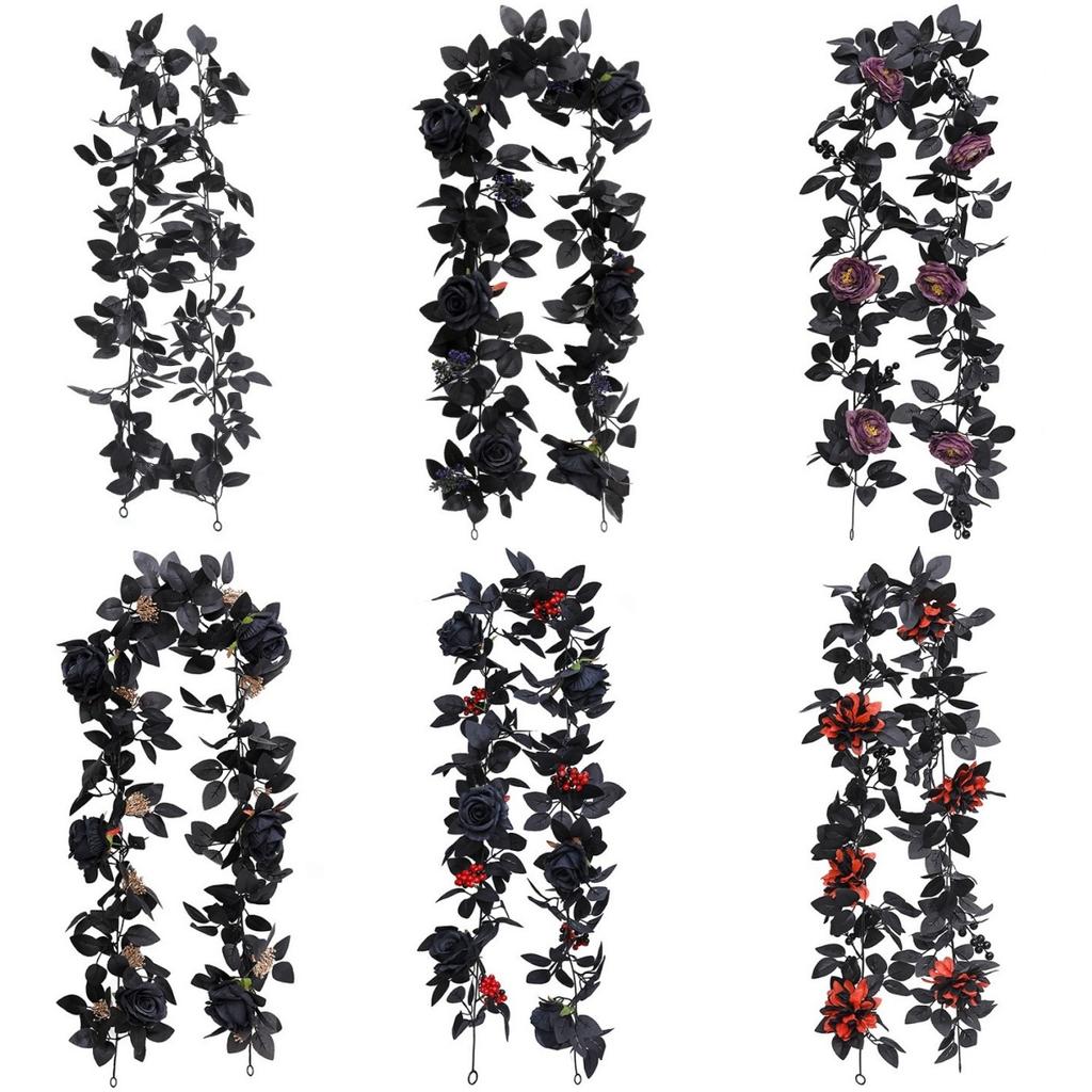Artificial Flowers Fake Roses Halloween Garland Versatile Decoration