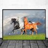 Horse Wall Art Posters Horse Running Canvas Art Print Painting Beautiful Horses Pictures for Modern Home Living Room Decoration