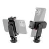 Multi functional Phone Holder Clamp Phone Tripod Mount 360 degrees  Rotatable with Dual Cold Shoe Mounts for Smartphone