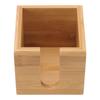 Tissue Box Bamboo Wood Textured Rectangular Paper Storage Organization for Kitchen Office