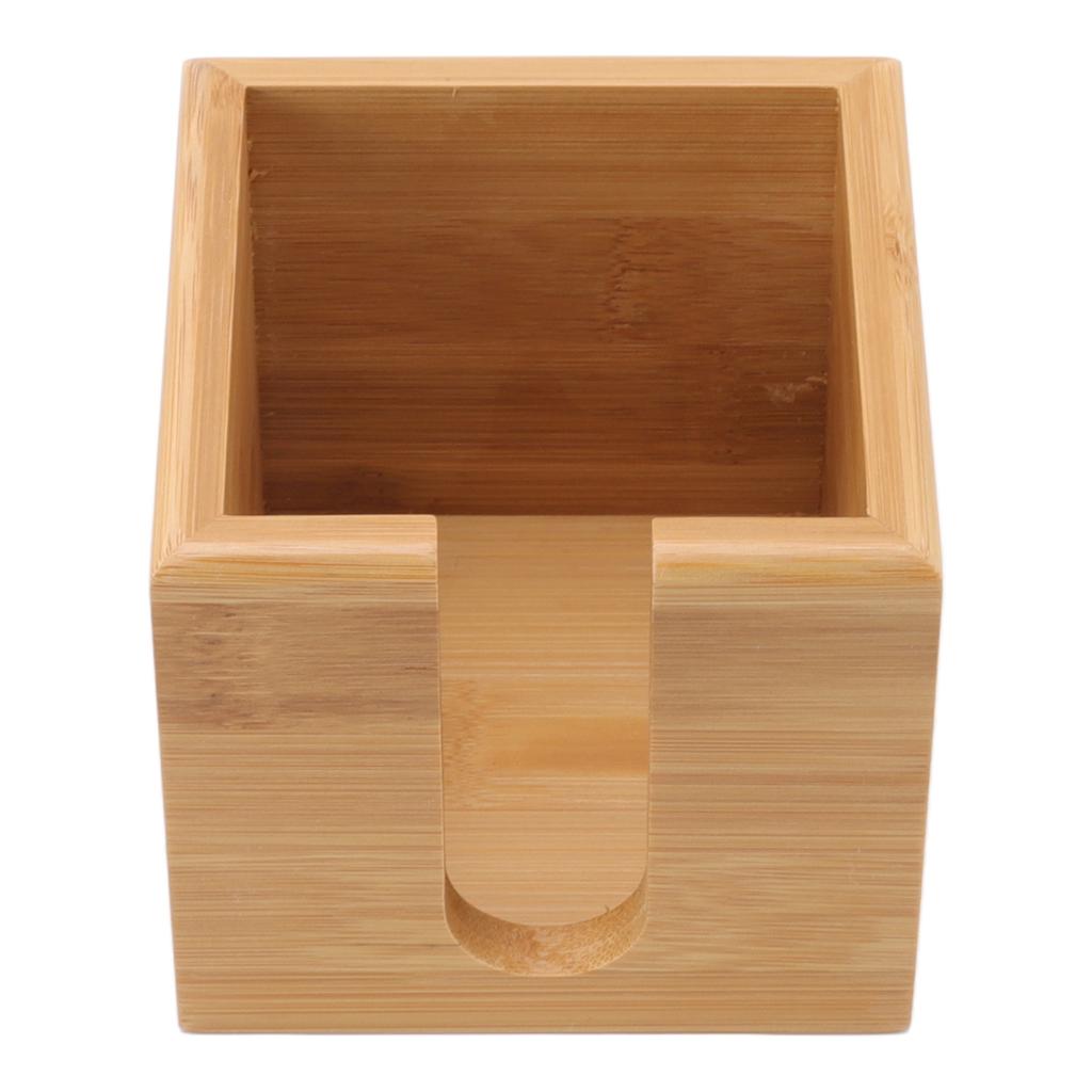 Tissue Box Bamboo Wood Textured Rectangular Paper Storage Organization for Kitchen Office