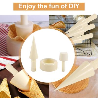 M-Moderne-3 Pièces Outils DIY Gaufre Rouleau Moule Cônes à Glace Moule à Rouler Pâtisserie Moule d'Angle Moule de Cuisson Outils Desserts Cuisine Façonneur Croustillant