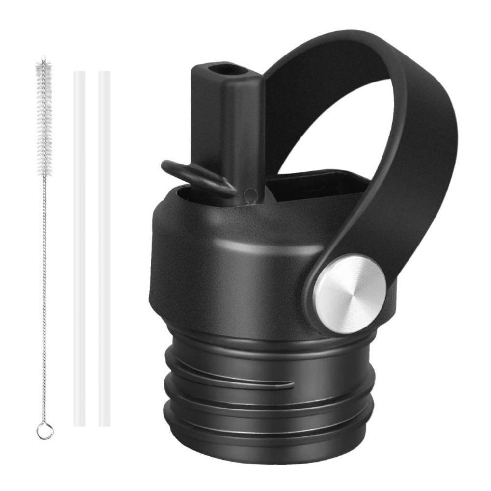 

Straw Lid Flask Lid with Straw for Flask 18 21 24 oz Standard Mouth Replacement Sport Water Bottle Cap W/ Handle