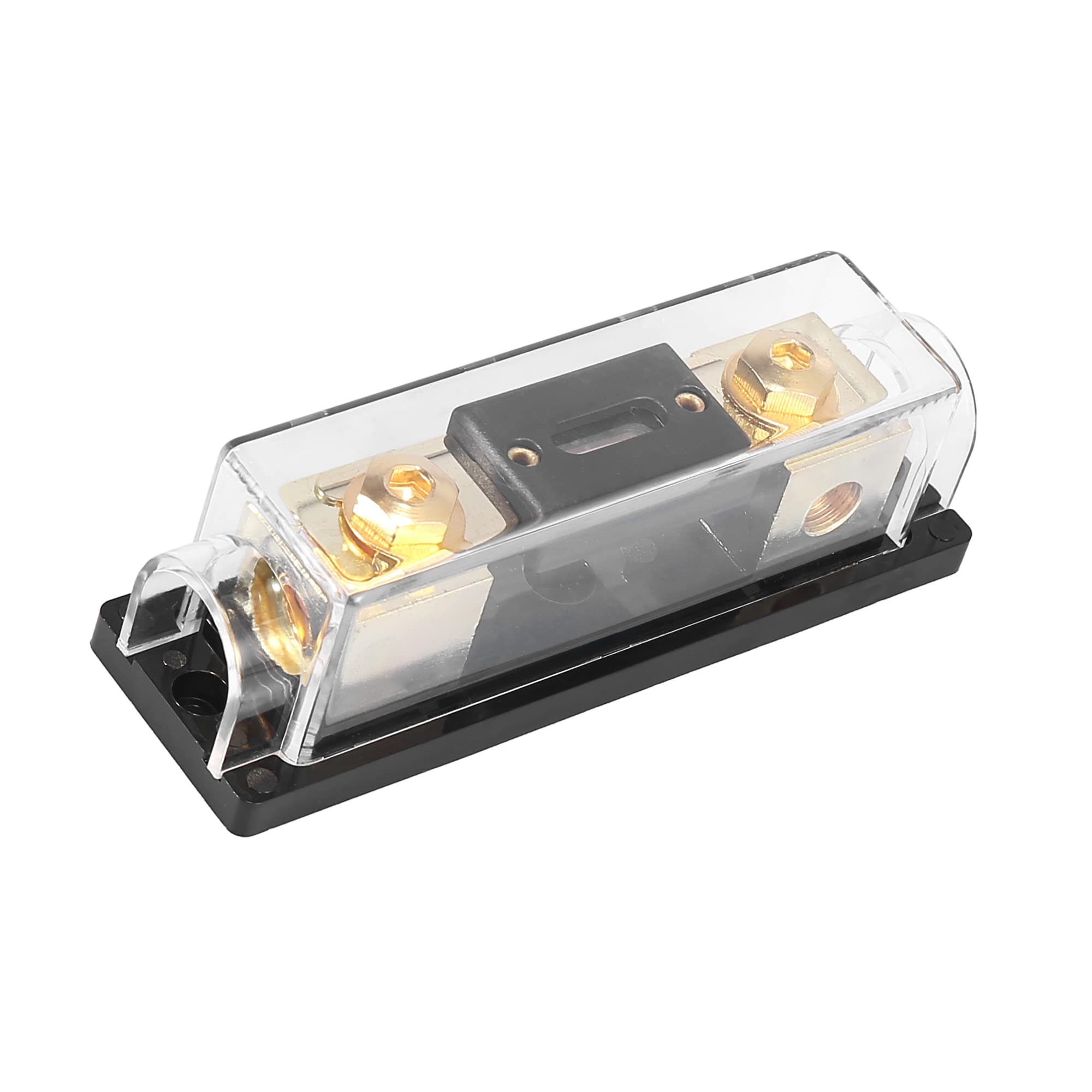 

ACROPIX Inline ANL Fuse Holder ANL Fuse Block 0/2/4 Gauge Universal with 200A Fuse, Clear, Black, 1 Pack золотой