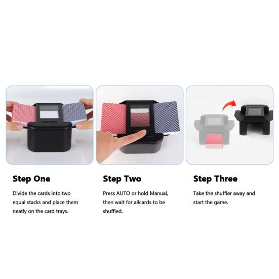 Automatic Card Shuffler 2000mAh Type-C Rechargeable Quiet Electric Poker Card Dealer Machine Card Dealing Tool Casino Equipment