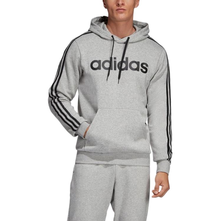 Adidas Sweatshirts Men's Gray Hooded Thickened Regular DU0495