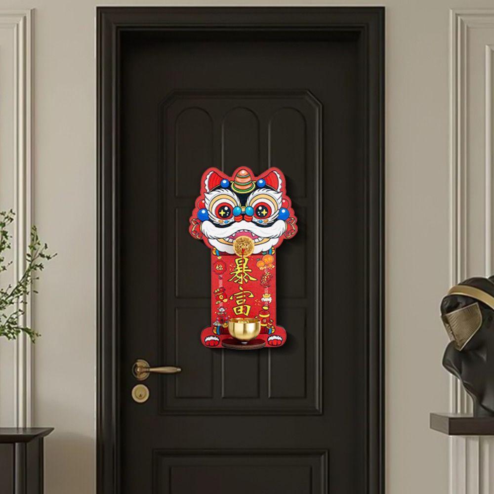 Magnetische Saugkraft Cartoon Löwe Türklingel Dopamin Chinesisches Neujahrsornament Festivalfeier