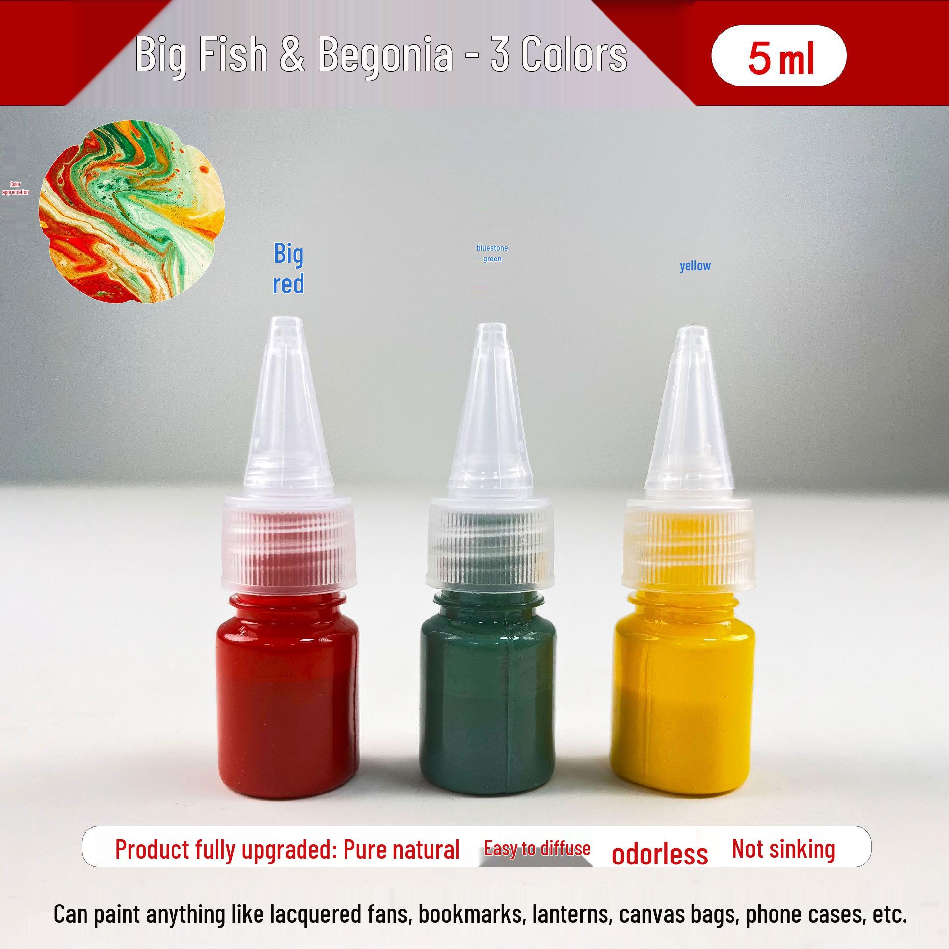 Lacquer Fan DIY Kit: Water Transfer & Pigment Set for Natural Drift Effects