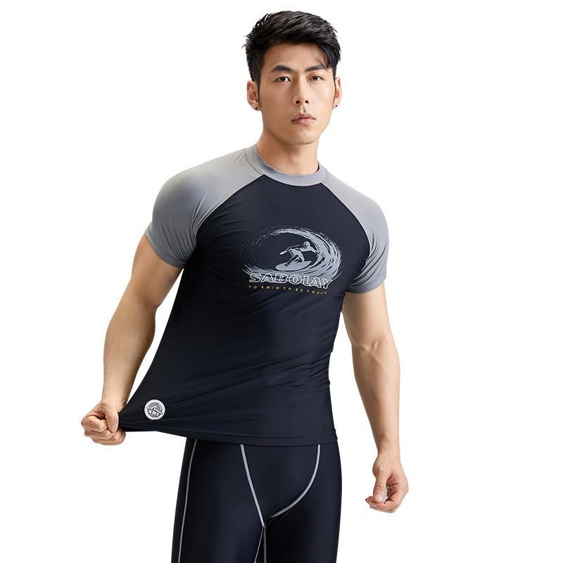 Mens Racing Swimwear Set Quick-Dry UV Protection Top Board Shorts Outdoor Swimming Sports
