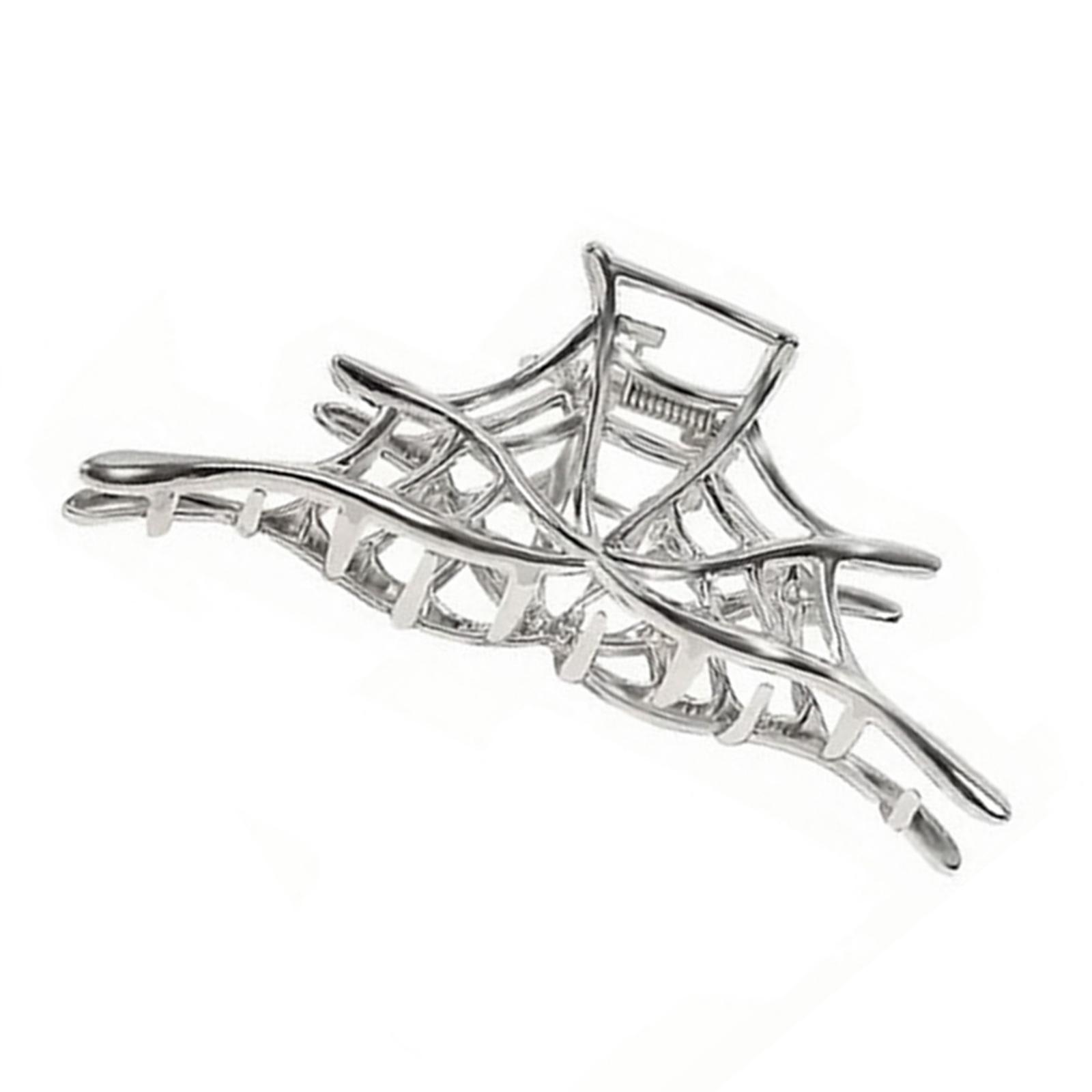 

Elegant Metallic Hair Claw With Secure Grip Technology Lightweight Headwear Practical Hair Clip For Various Occasion серебряный