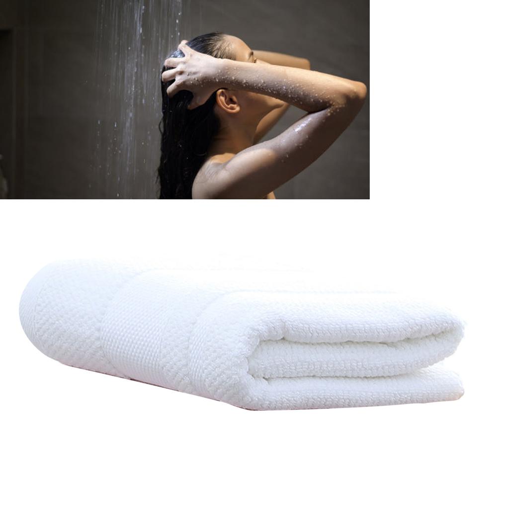 600g Bath Towel 70x140cm Cotton Highly Absorbent Quick Dry Thickened Bath Sheet for Beach Hotel
