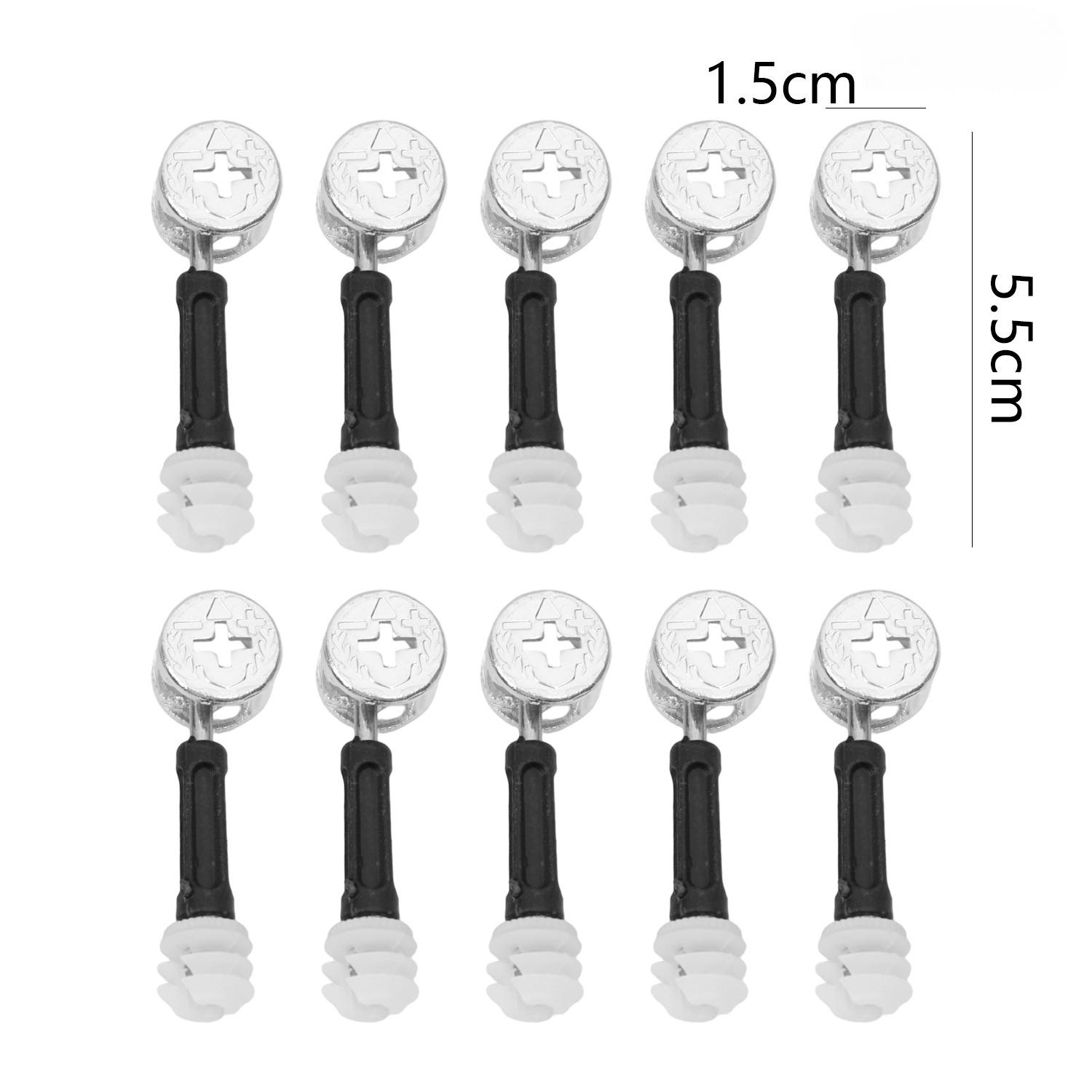 

3 in 1 Furniture Connector Screw Table Side Pre-Inserted Cam Bolt Nuts Cabinet Drawer Cam Lock Fittings with Dowel Fasteners 10 Set