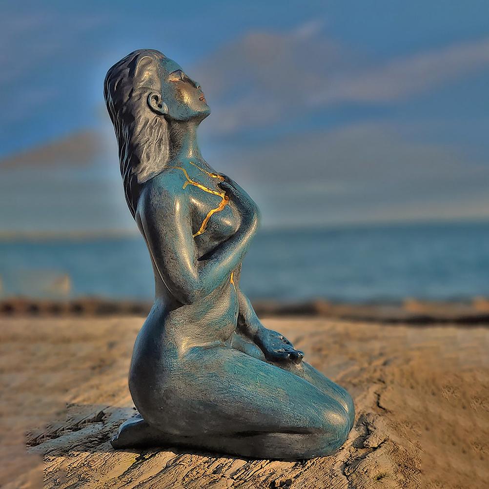 Self Love Shaping Spirit Goddess Statue Resin Sculpture Figurine Living Room Office Decor Ornaments