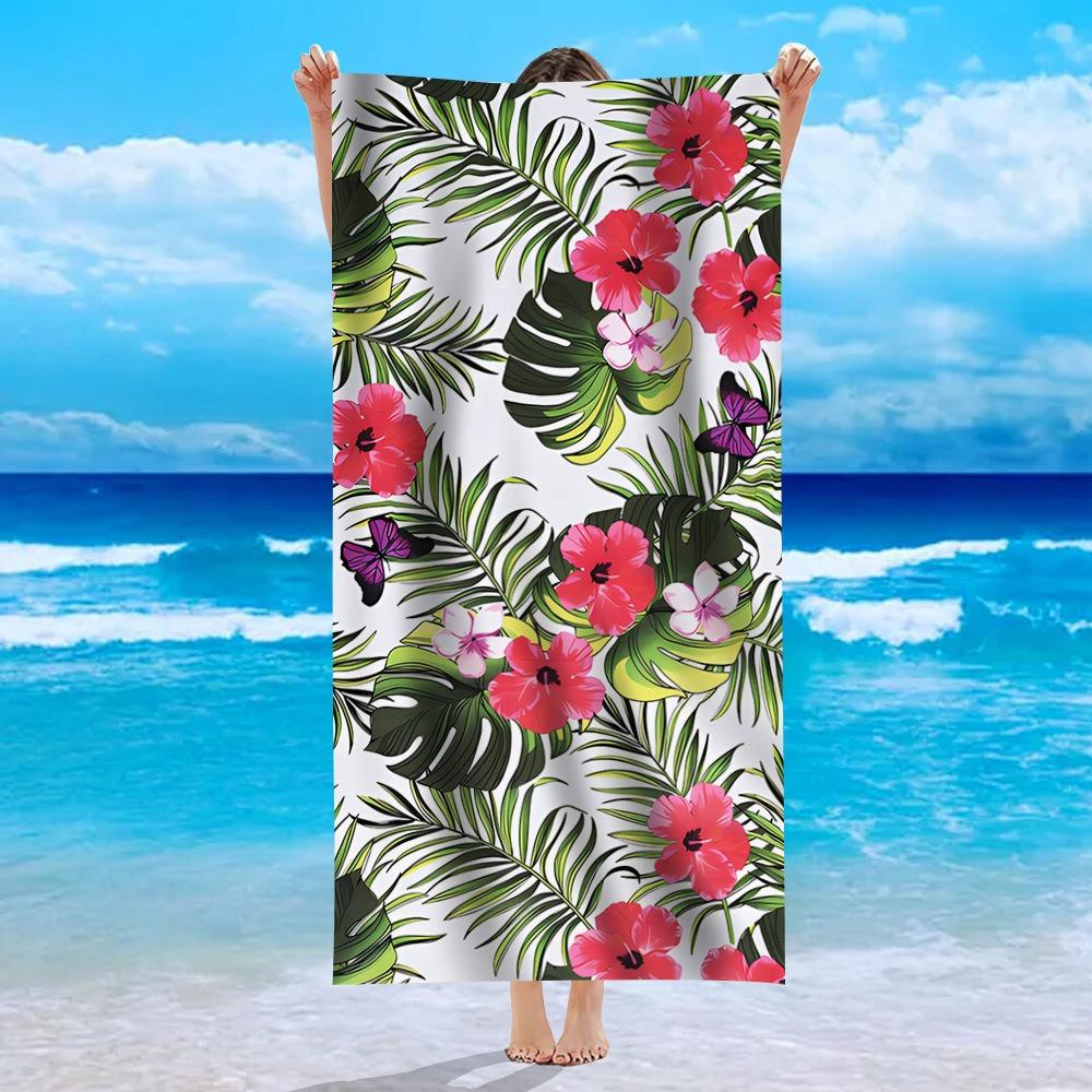 Asciugamano da Spiaggia Tropicale Fenicottero Tartaruga Unicorno Farfalla Ananas Poliestere Asciugatura Rapida Senza Sabbia Asciugamani da Bagno per Estate Mare