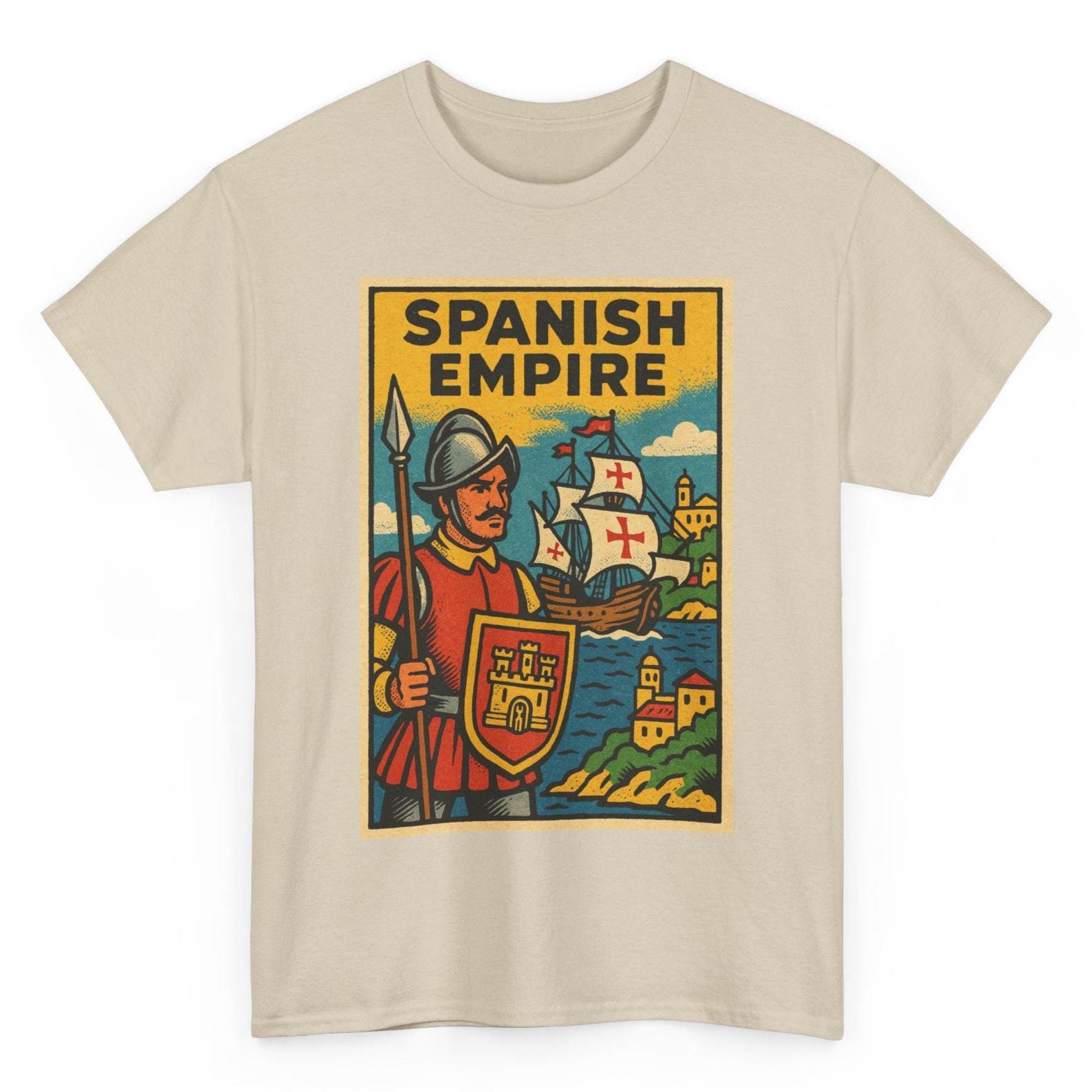 Spanish Empire T-Shirt: Retro Comic History Tee, Gift for History Buffs 4XL