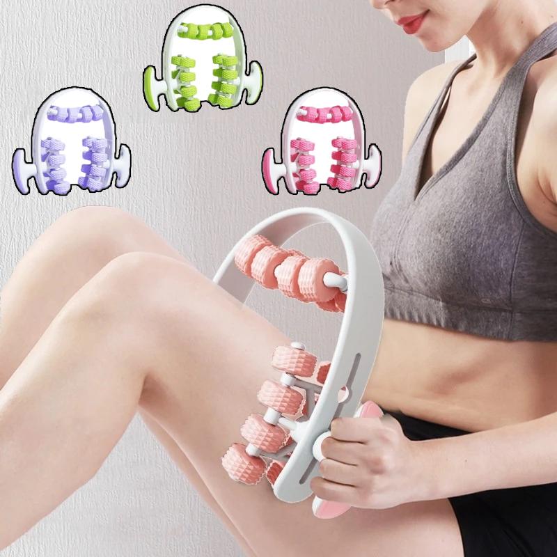 Double row detachable 24 wheel leg massager,adjustable elasticity,leg slimming,used for muscle relaxation and leg beauty massage