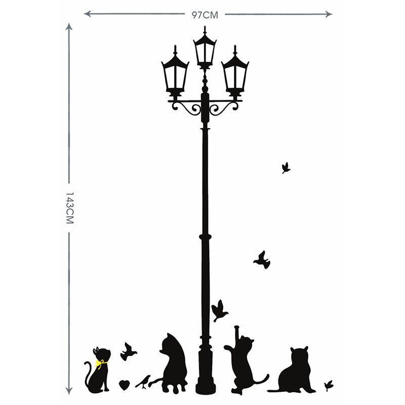 Quality Home Decor Wallpaper Pvc Wall Stickers With Cartoon Animal Butterfly And Cat Design**