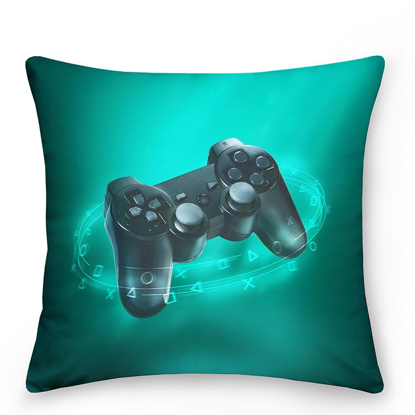 Boy Gamer Print Pillowcase Bedroom Decor Video Game Cushion Cover Home Gamepad  Gift