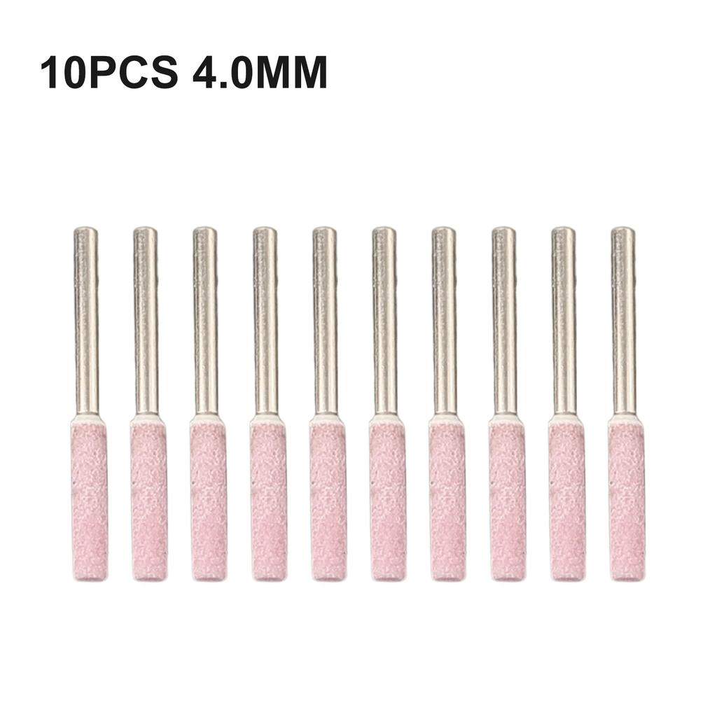 10 Pack 4.8mm Chainsaw Chain Grinding Heads Cylindrical Shape Chrome Steel For 325 Pitch And 8 Pitch Chains On Power Grinders