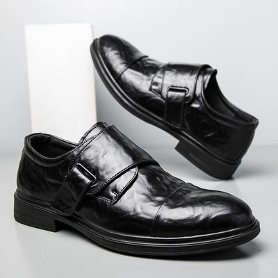 New Leather Shoes for Men Black Classic Men Casual Shoes Slip-on Soft Bottom Pointed Men's Driving Shoes Business Loafers