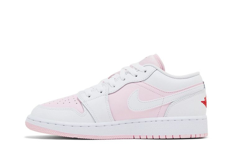 Jordan 1 Low Pink Foam Fire Red White (GS)