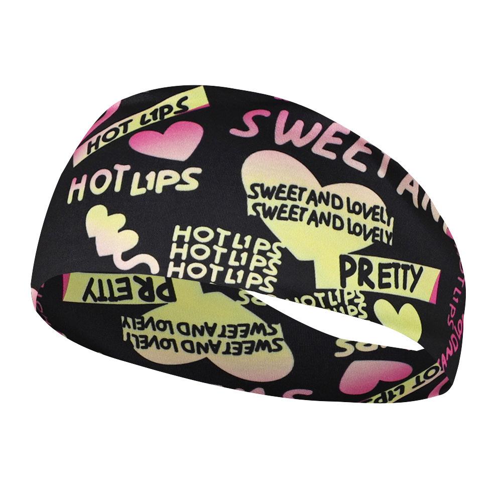 Retro Fashion Print Breathable Sports Headband for Travel, Parties, Yoga, and Running