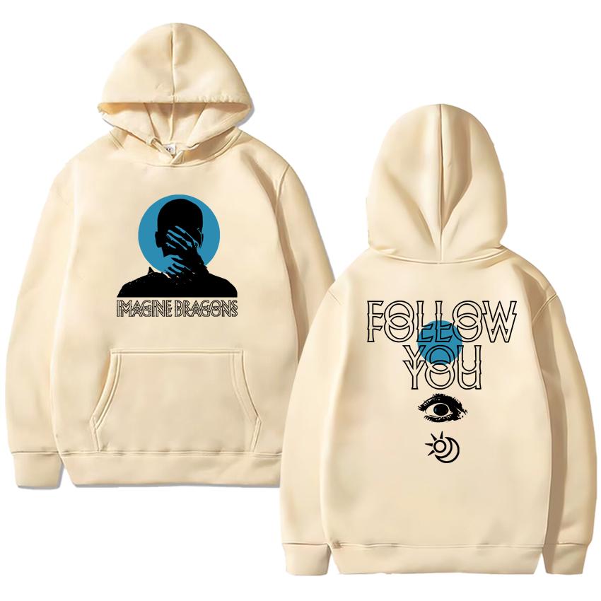 Imagine Dragons Follow You Song Double Sided Printed Streetwear Unisex Harajuku Fashion Hoodie Men Women Casual Fleece Pullovers