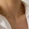 A Women's Beaded Pearl Lace Gold Gothic Pendant Collar Necklace - Girl's Jewelry Accessory