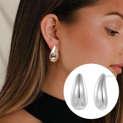 1 Paio di Orecchini a Goccia per Donna, Piccoli Orecchini a Bottone a Goccia d'Acqua, Gioielli Statement Massicci per Matrimonio, Festa, Ballo di Fine Anno, Quotidiano