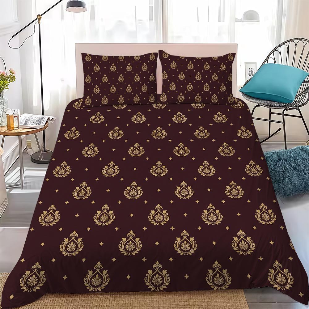 Floral Pattern Duvet Cover Set Home Style Bedding Soft Laundry Cotton Bed 3 Piece Set Student Dormitory Gift