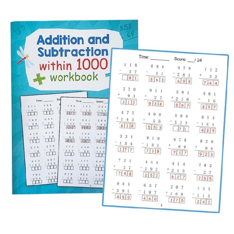 Student Friendly Arithmetics Exercise Book Multiplication Division Training Lightweight Design Sustainable Math Workbook