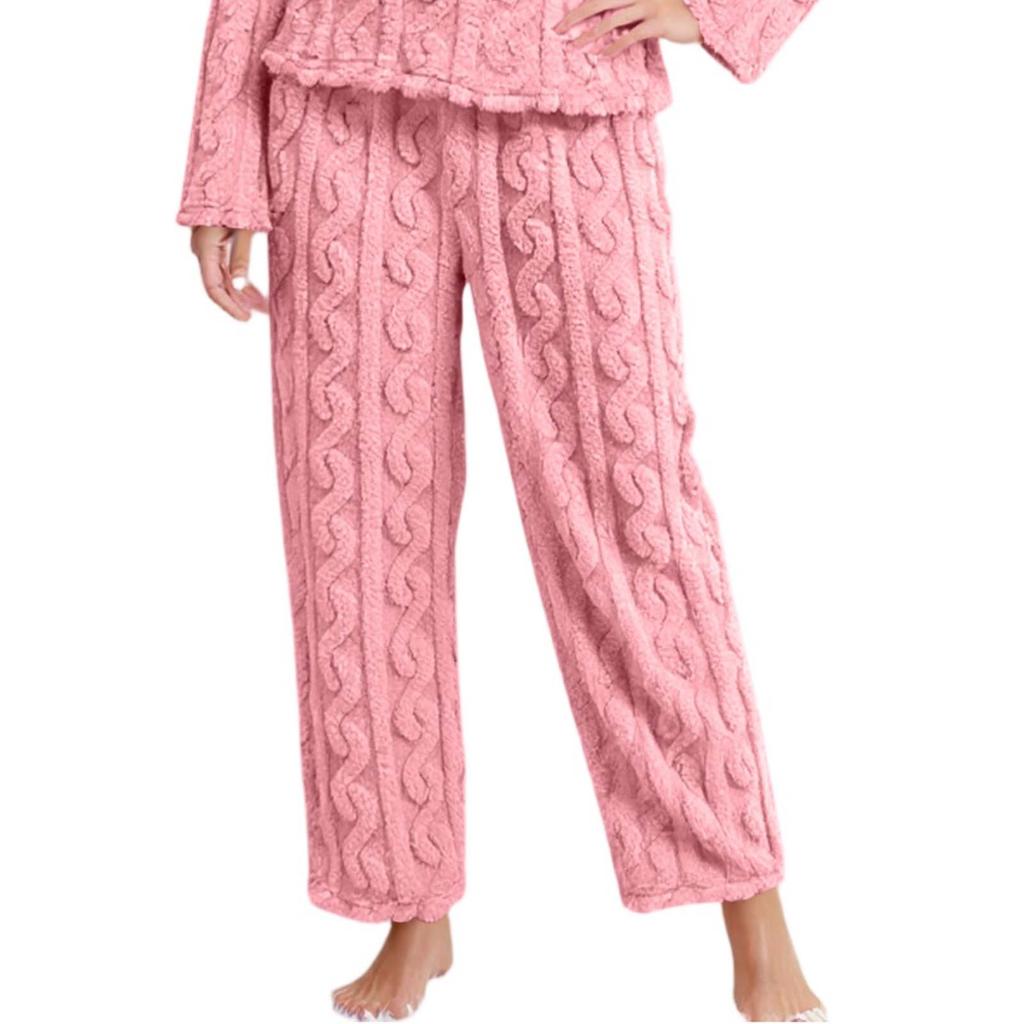Women's Fashion Fleece Line Thickened Long Pajama Pants