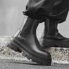 Chelsea boots men's new foot cover men's thick-soled cigarette boots fashion medium tube Korean version Martin boots 28291-J