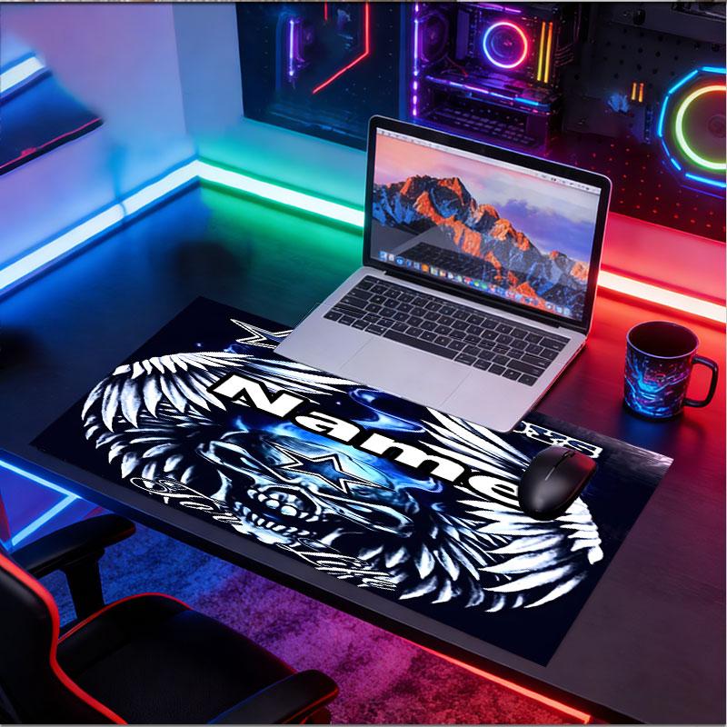 Custom Name Personalized Dallas Cowboys Pattern Mousepad, Laptop PC Desk Mat, Decorative Desk Mat for Home Keyboard Pad Gift