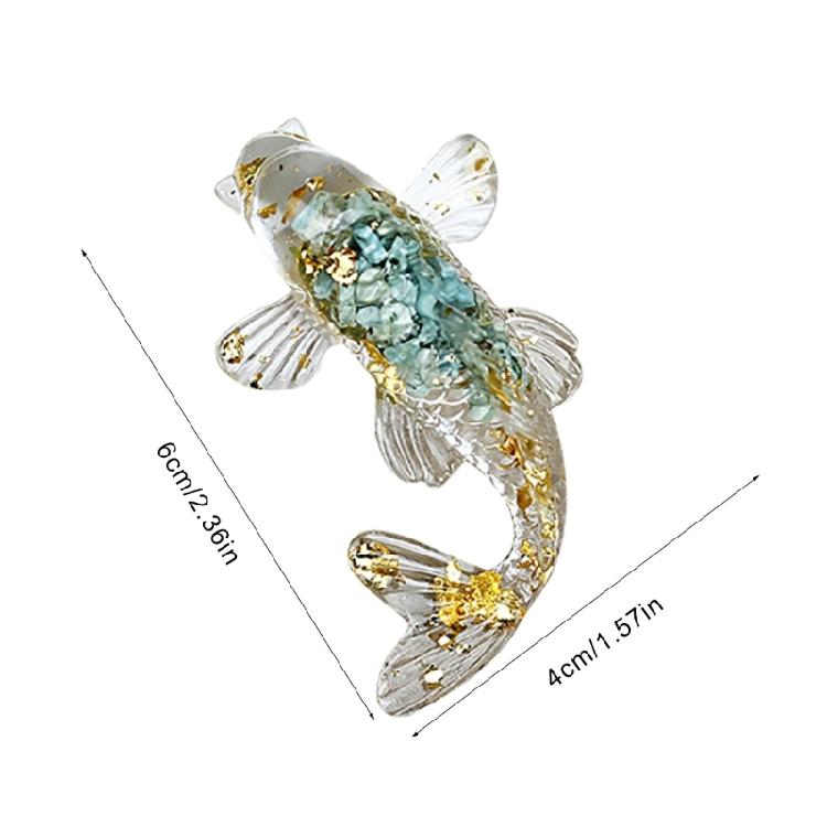 Natural Crystal Fish Mini Figurines Desktop Statue for Home Office Decorations