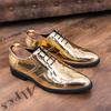 Golden Shoes For Men New Casual Leather Shoes Men British Style Brogue Shoes Yuppie Formal Leather Men’s Dress Shoes