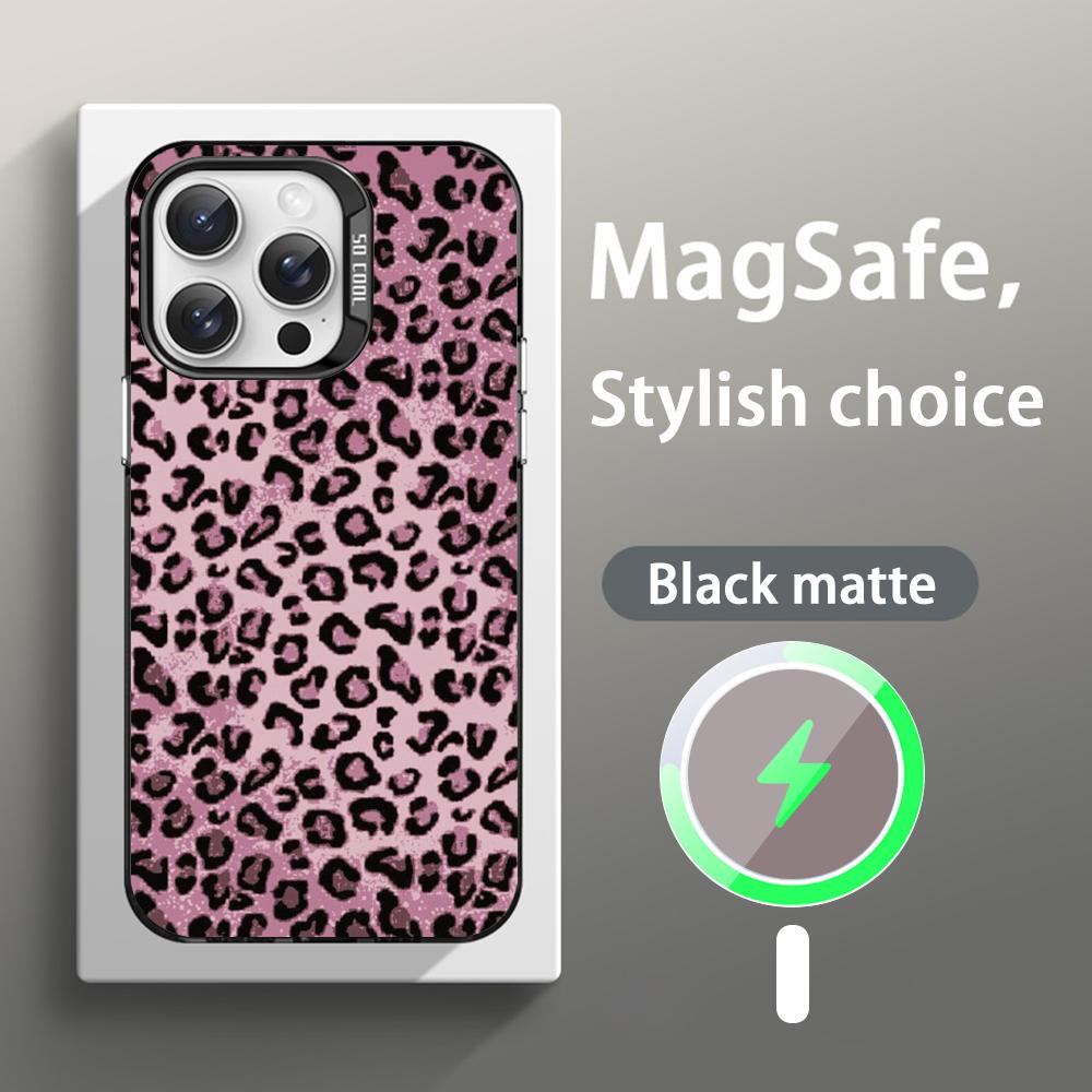 

Super fashion Leopard pattern Phone Case Magnetic IMD Colorful Silver case for iPhone 17 16 15 14 13 12 Pro Max iPhone 12 Pro