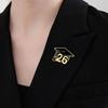 Black Golden Mortarboard Brooches Class of 2026 Doctorial Hat Brooch  Academic Celebrations