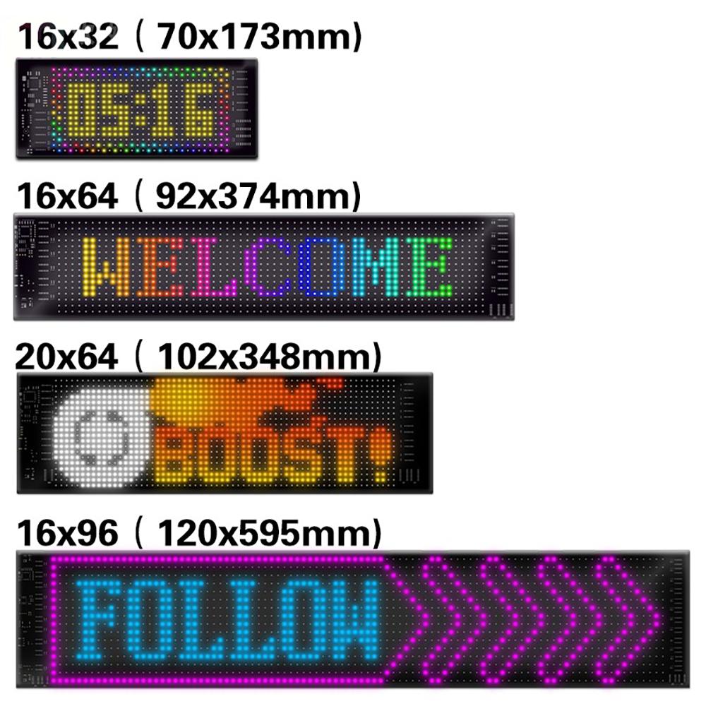 Led Display Truck Eye LED DIY Matrix Pixel Panel Animation Bluetooth App Control Programmable Flexible Screen With Keychain Gift