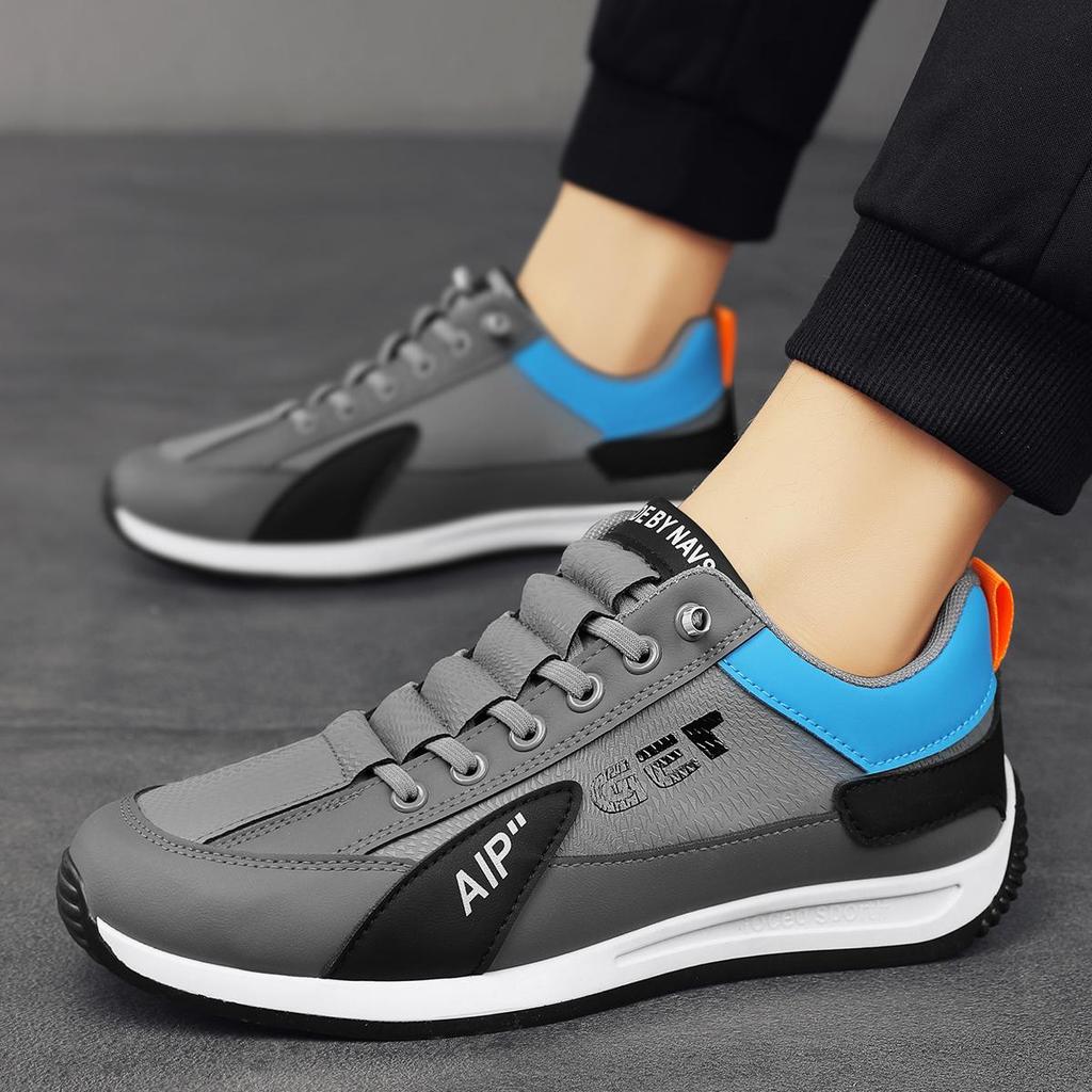 Mode Für Männer Im Freien Zu Fuß Fahren Leder Peas Schuhe Frühling Herbst Winter Männliche Studenten Original Sport Casual Turnschuhe