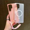 Candy Color Matte For Magsafe Case For Samsung Galaxy S25 S24 S23 S22 Ultra Plus S25Edge S25FE S24FE A17 With Lanyard Soft Cover