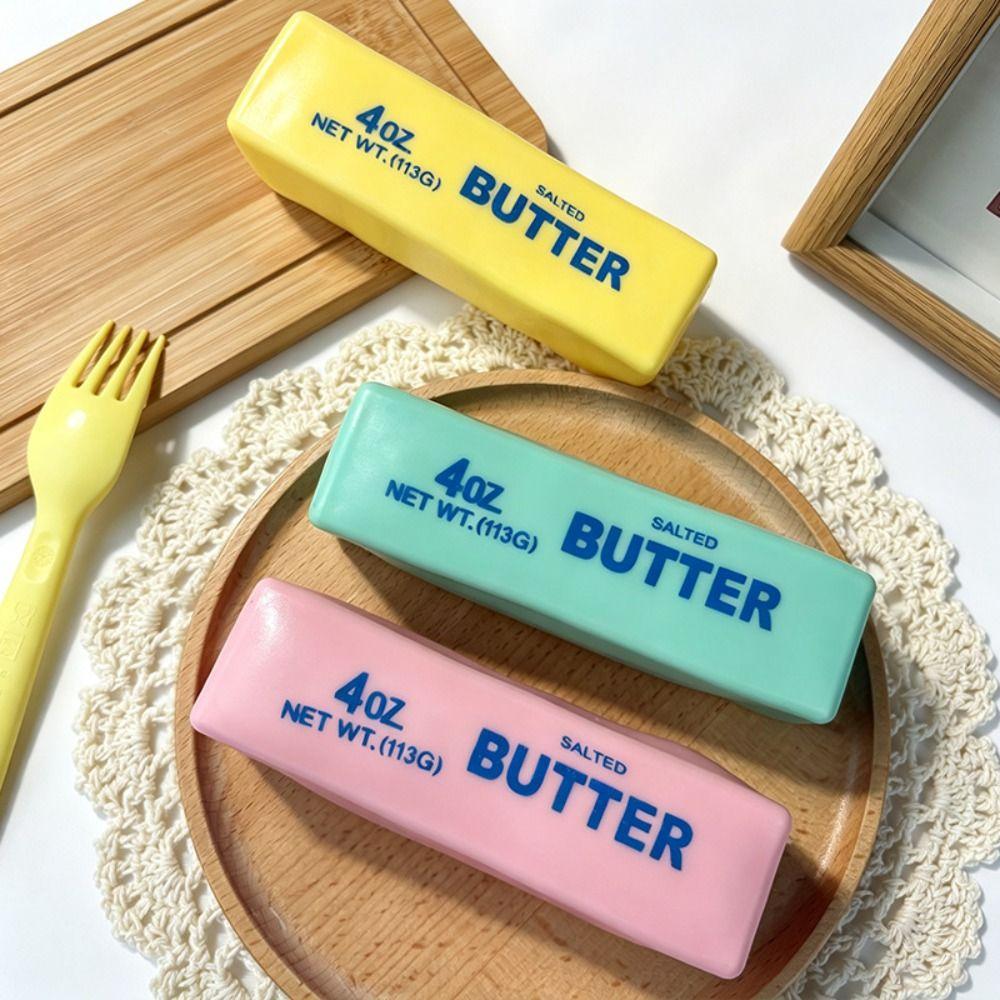 Plasticity Butter Stick Squeezing Toy Realistic Butter Stick Pinch for Kids Adults