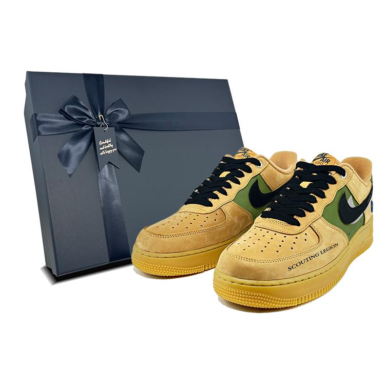

Nike Air Force 1 Skateboard Shoes Unisex Low top Black/Green/Wheat CJ9179-200(Team21-) 38