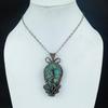 Blue Sea Sediment Pendant Gemstone Jewelry, 999 Copper Wire Wrapped Pendant, Gift For Women Handmade Pendant