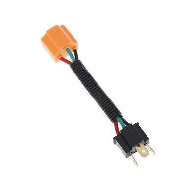 H4 Headlight Bulb Ceramic Socket Plug Connector Wiring Harness